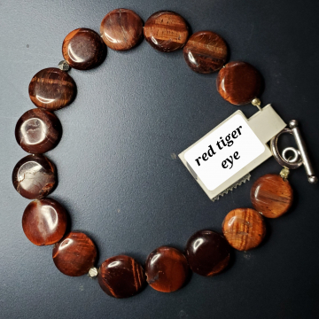 Red Tiger Eye Gemstone Bracelet